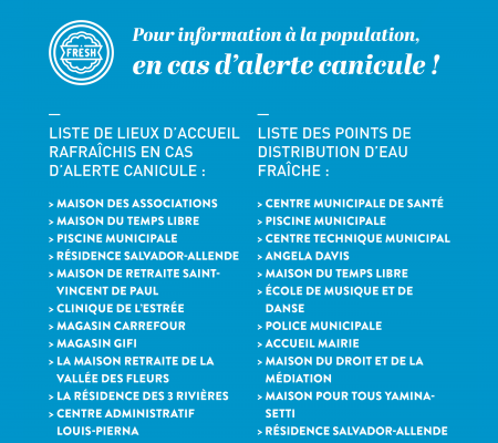 Canicule - ¨Pour information à la population, en cas d’alerte canicule ! - Ville de Stains