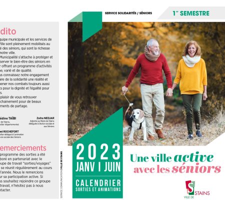 Seniors - Calendrier sorties et animations - Janvier à juin 2023 - Ville de Stains