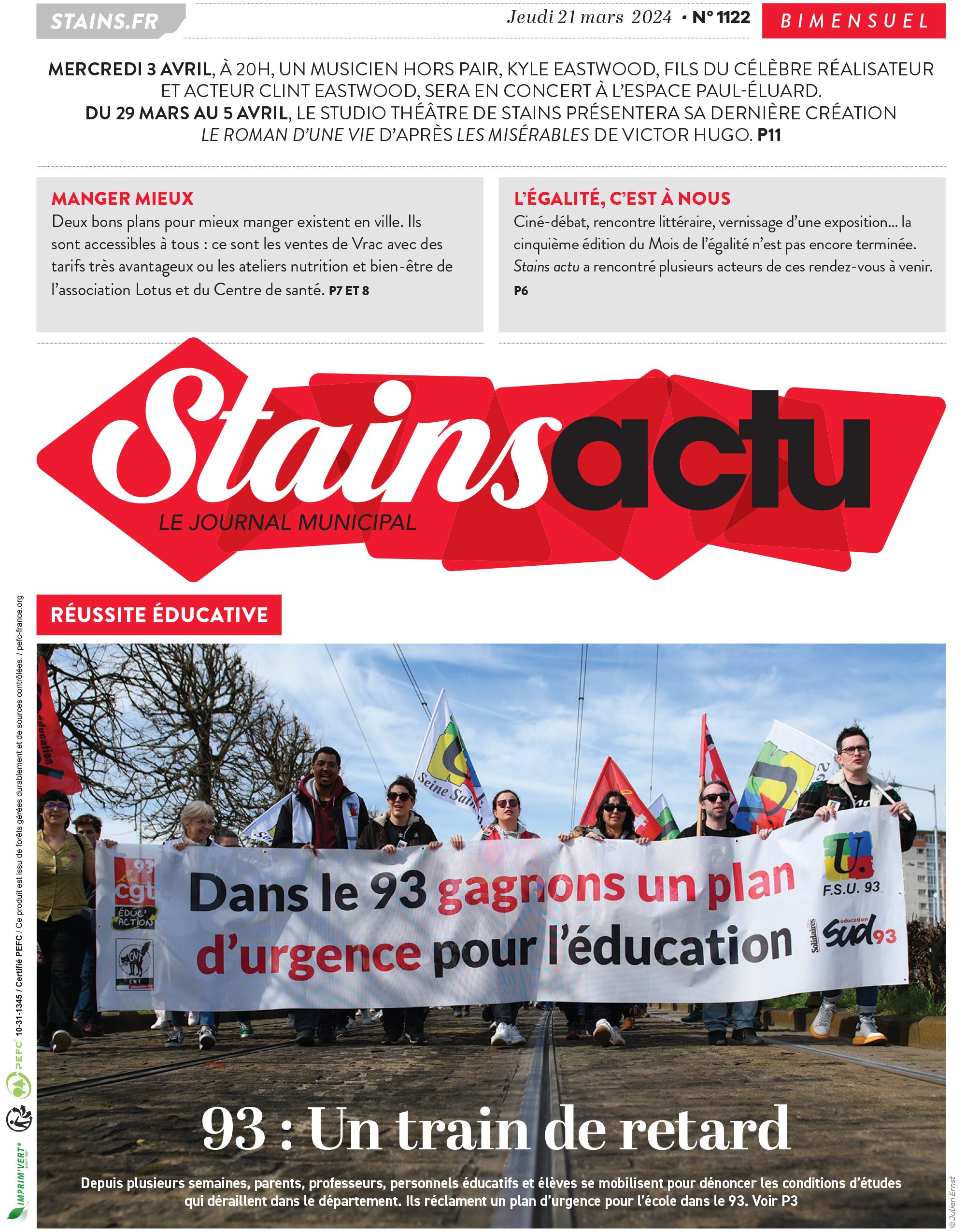 Stain Train Stains Actu N°1122 - 93 : Un train de retard - Ville de Stains